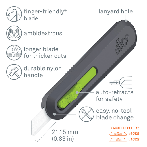 Slice Auto-Retract Utility Knife - Ceramic Blade