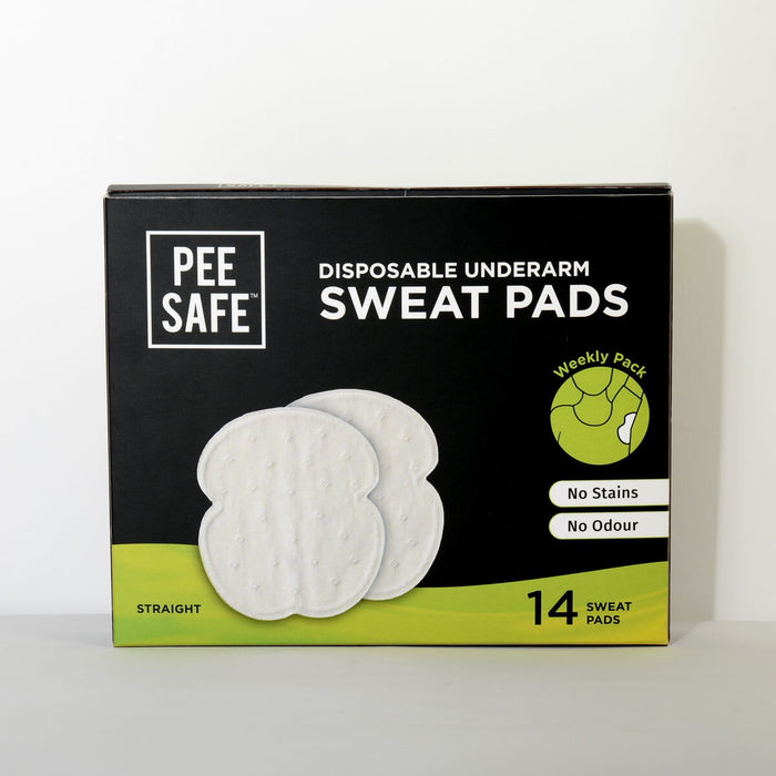 Pee Safe Disposable Underarm Sweat Pads (Straight) - Pack of 14