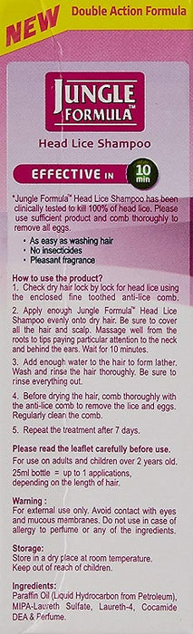 Jungle Formula Shampoo 25ml Head Lice & Eggs Treatment