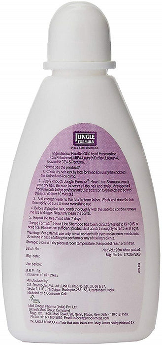 Jungle Formula Shampoo 25ml Head Lice & Eggs Treatment