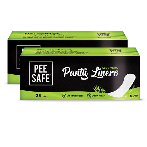 Pee Safe Aloe Vera Panty Liners - Set of 2 (Pack of 50)